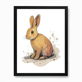 Thrianta Rabbit Nursery Illustration 2 Art Print