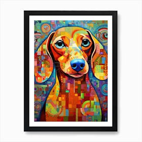 Dachshund dog print 2 Art Print