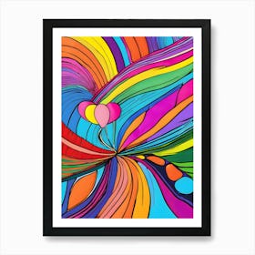 Rainbows And Balloons-Reimagined Art Print