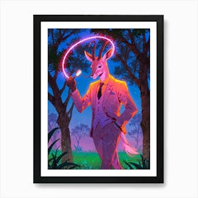 Deer In A Suit Art Print