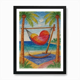 Heart In A Hammock Art Print