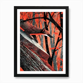 Fox In The Woods 4 Art Print