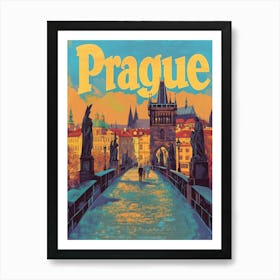 Aihrgdesign A Vintage Travel Poster Of Prague 2 Art Print