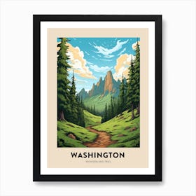 Wonderland Trail Usa 2 Vintage Hiking Travel Poster Art Print