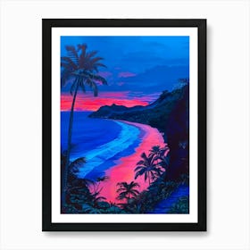 Sunset At The Beach 43 Art Print