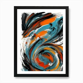 Abstract Swirl Painting Art Print