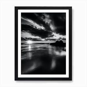 Black And White Sunset 7 Art Print