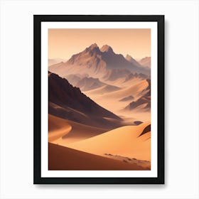 Mountainous Desert Landscape 1 Art Print