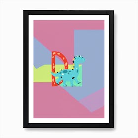 Kids Initials D Art Print