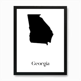 Georgia Silhouette Art Print