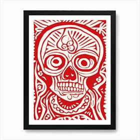 Day Of The Dead Skull Art Print