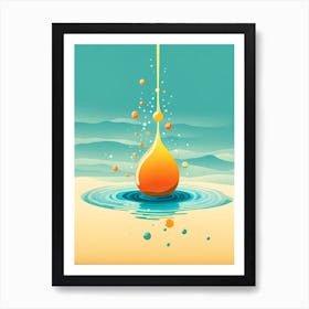 Drop In The Water VECTOR ART Art Print