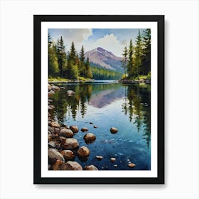 Rocky Mountain Lake Art Print