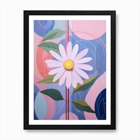 Asters 7 Hilma Af Klint Inspired Pastel Flower Painting Art Print