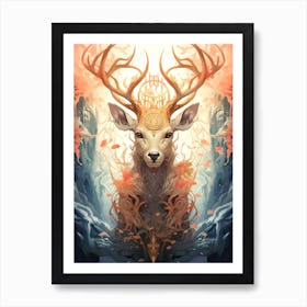 Deer Head 1 Art Print