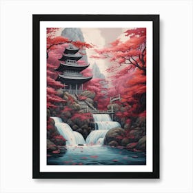 Red Pagoda Art Print