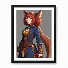 Wolf Girl Art Print