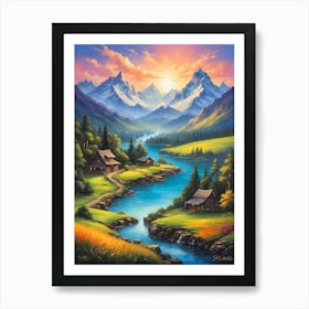 Mountain Lake 2 Art Print