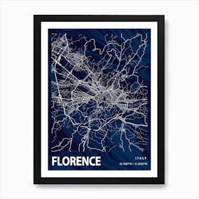 Florence Crocus Marble Map Art Print