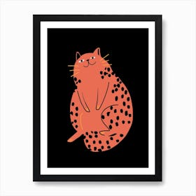 Relax Red Cat Art Print