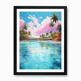 An Oil Painting Of Bora Bora, French Polynesia 6 Poster