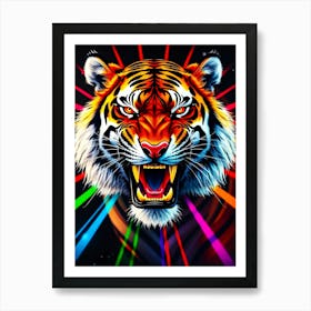 Tiger Head - Pop Color Illustration Poster