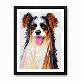 Chinese Crested 2 Watercolour Dog Art Print