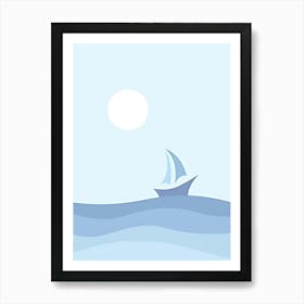 Sailboat In The Sea 1 Art Print