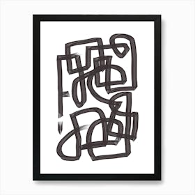 abstract line art Art Print