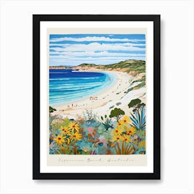 Poster Of Esperance Beach, Australia, Matisse And Rousseau Style 4 Art Print