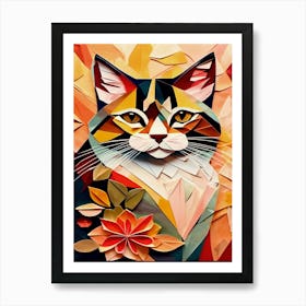 Origami Cat 1 Art Print