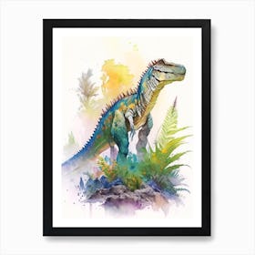 Saltasaurus 1 Watercolour Dinosaur Art Print