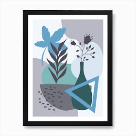 Abstract Of Flowers And Plants Art Print