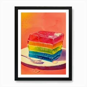 Rainbow Jelly Slice Vintage Advertisement Illustration 1 Art Print