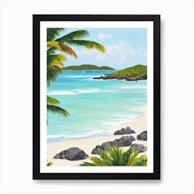 Sandy Island, Anguilla Contemporary Illustration   Art Print