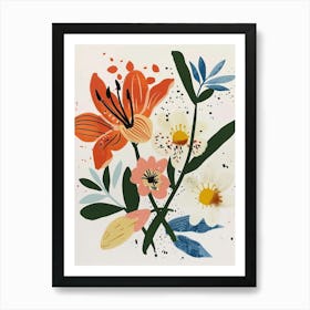 Painted Florals Lily 3 Affiche