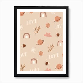 Love Pattern Art Print