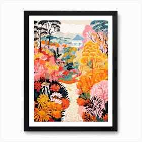 Gardens By The Bay, Singapore In Autumn Fall Illustration 1 Art Print