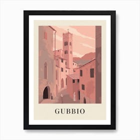 Gubbio Vintage Pink Italy Poster Art Print