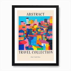 Abstract Travel Collection Poster Seoul South Korea 9 Art Print