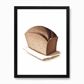 Pumpernickel Bread Bakery Product Quentin Blake Illustration 1 Art Print