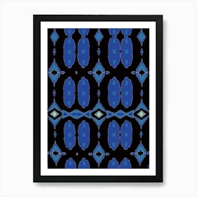 Blue And Black Art Print