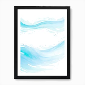 Blue Ocean Wave Watercolor Vertical Composition 107 Art Print