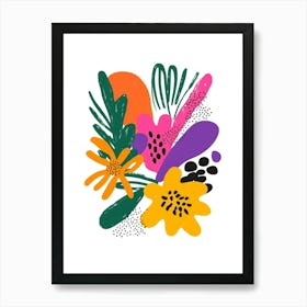 Abstract Flowers 12 Art Print