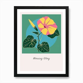 Morning Glory 1 Square Flower Illustration Poster Art Print