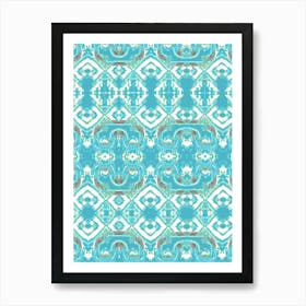 Turquoise Abstract Pattern Art Print