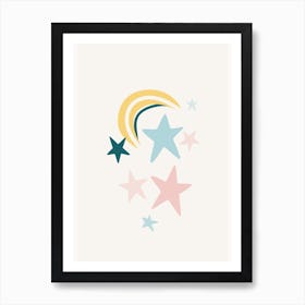 Rainbow Stars Art Print