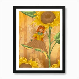 Sunflower Fairy Art Print