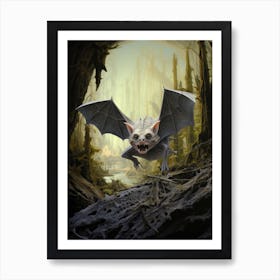 Ghost Faced Bat Flying 3 Art Print