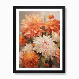 Fall Flower Painting Chrysanthemum 4 Art Print